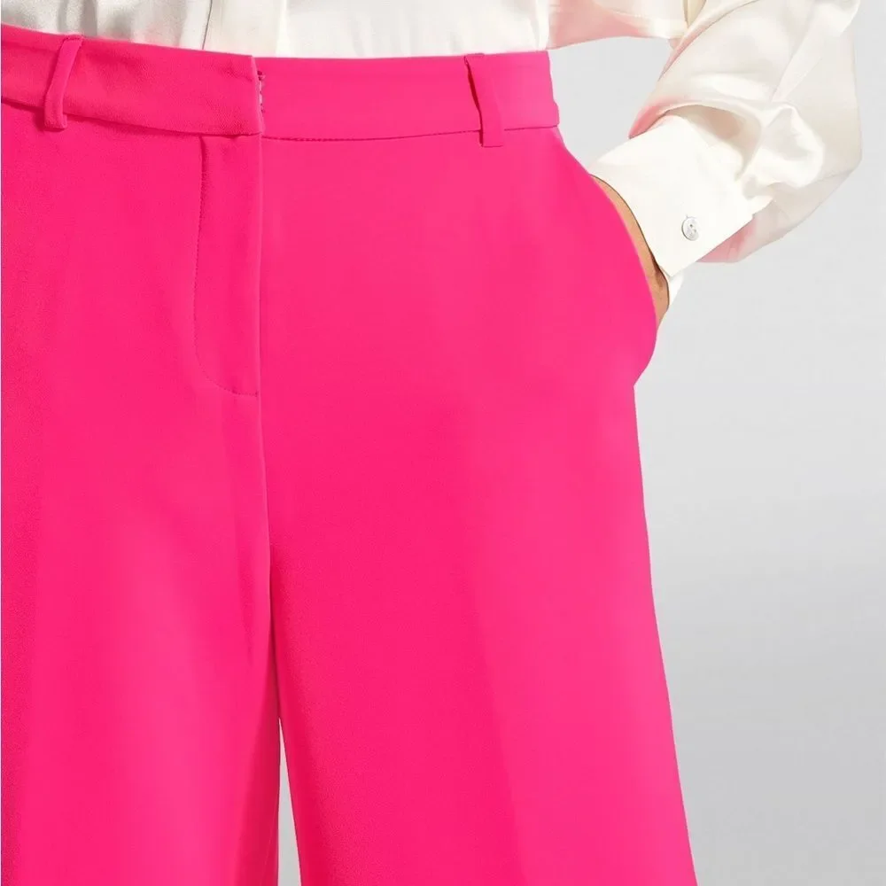 NWT L’AGENCE Pilar Pink Wide Leg Pant Trouser - Picture 4 of 13